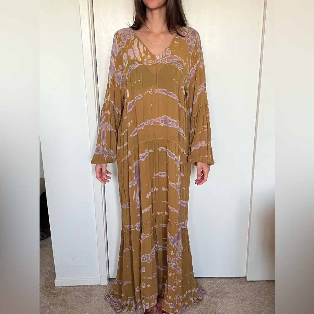 Young Fabulous & Broke Josette Tie-Dye Tiered Maxi Dress
